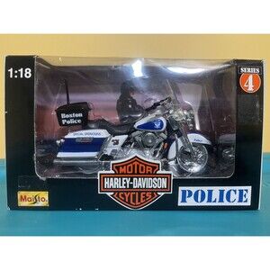 Maisto Harley Davidson 1:18 Die Cast Boston Police Cruiser Series 4 Model